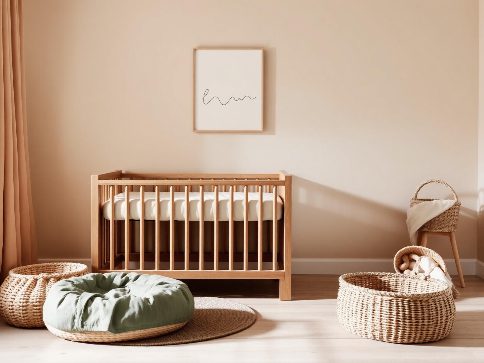 Genderneutrale babykamer: warmte zonder pastel.